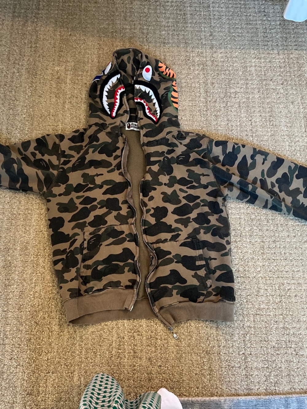 A Bathing Ape Shark Camo Full-Zip Hoodie